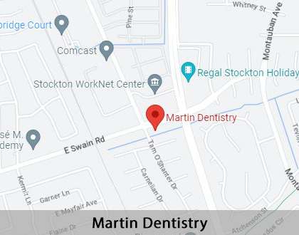 Map image for Adjusting to New Dentures in Stockton, CA